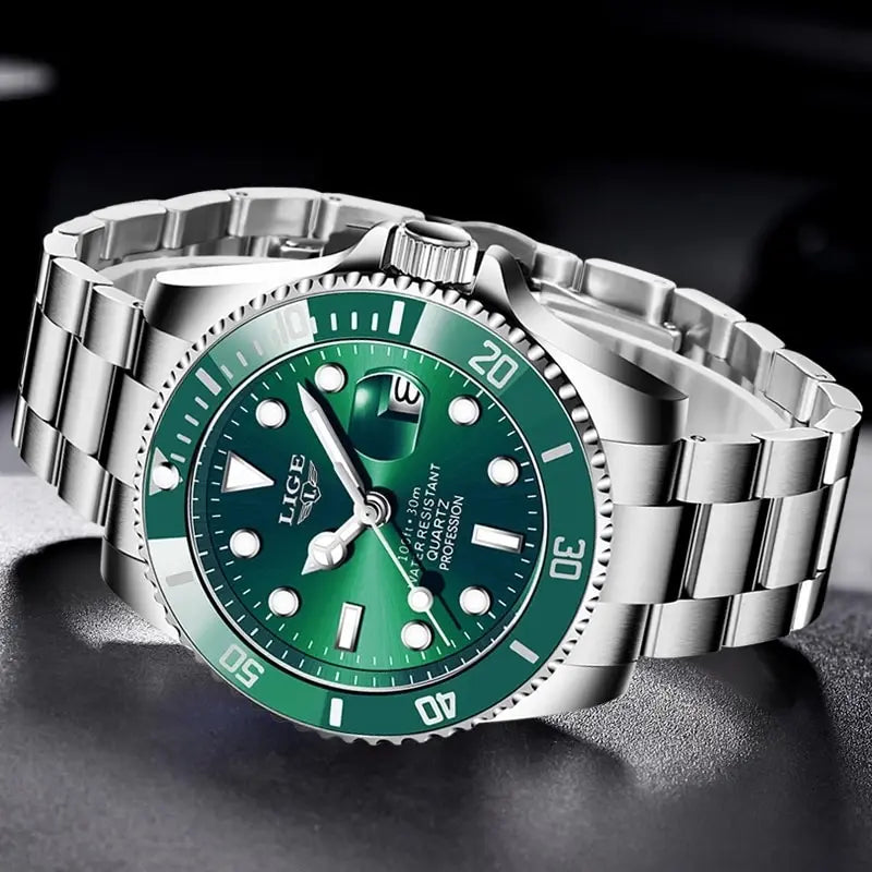 LIGE Luxury Diver Watch for Men