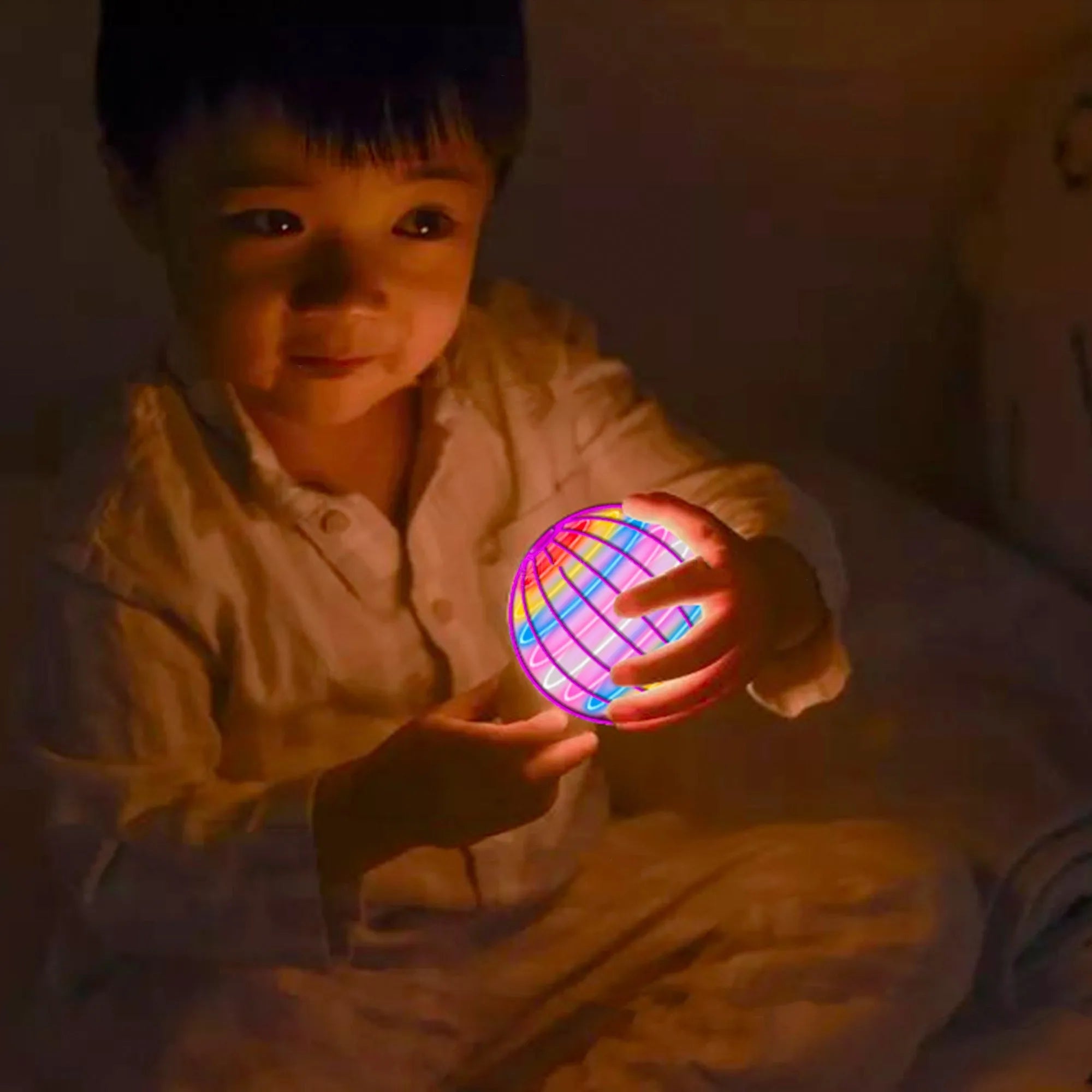 Flying Orb Boomerang Drone Spinner with LED Lights – Magic Hover Ball Toy for Kids & Family Fun