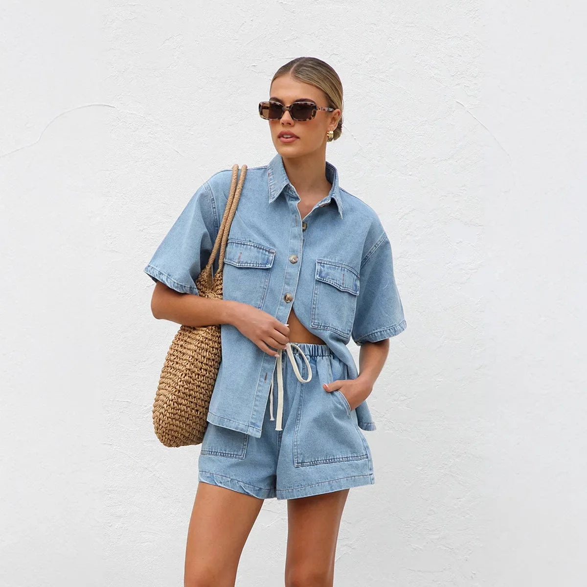 Mandylandy Women’s 2-Piece Denim Outfit