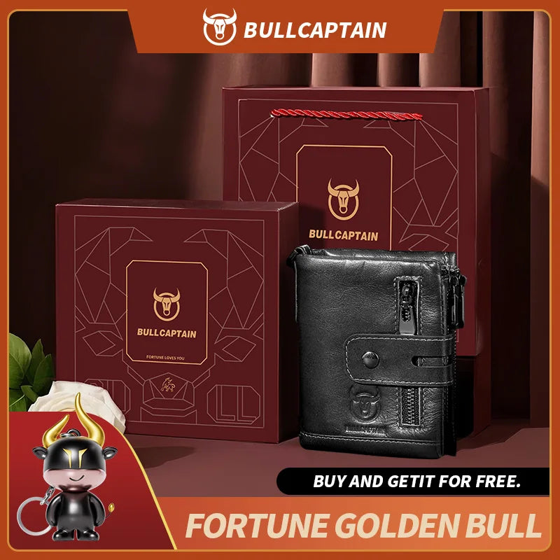BULLCAPTAIN Genuine Leather Men's Wallet