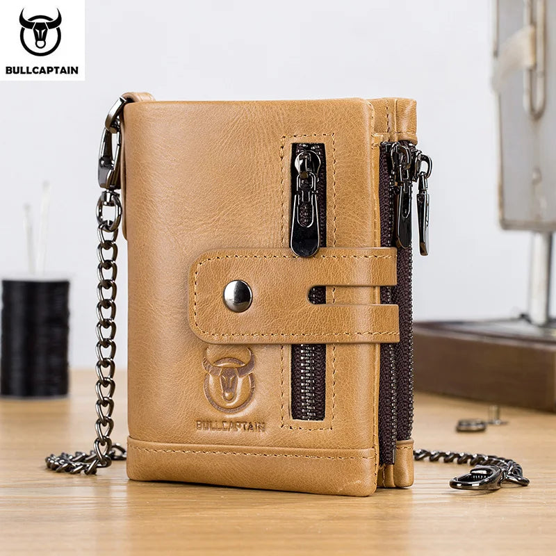 BULLCAPTAIN Genuine Leather Men's Wallet