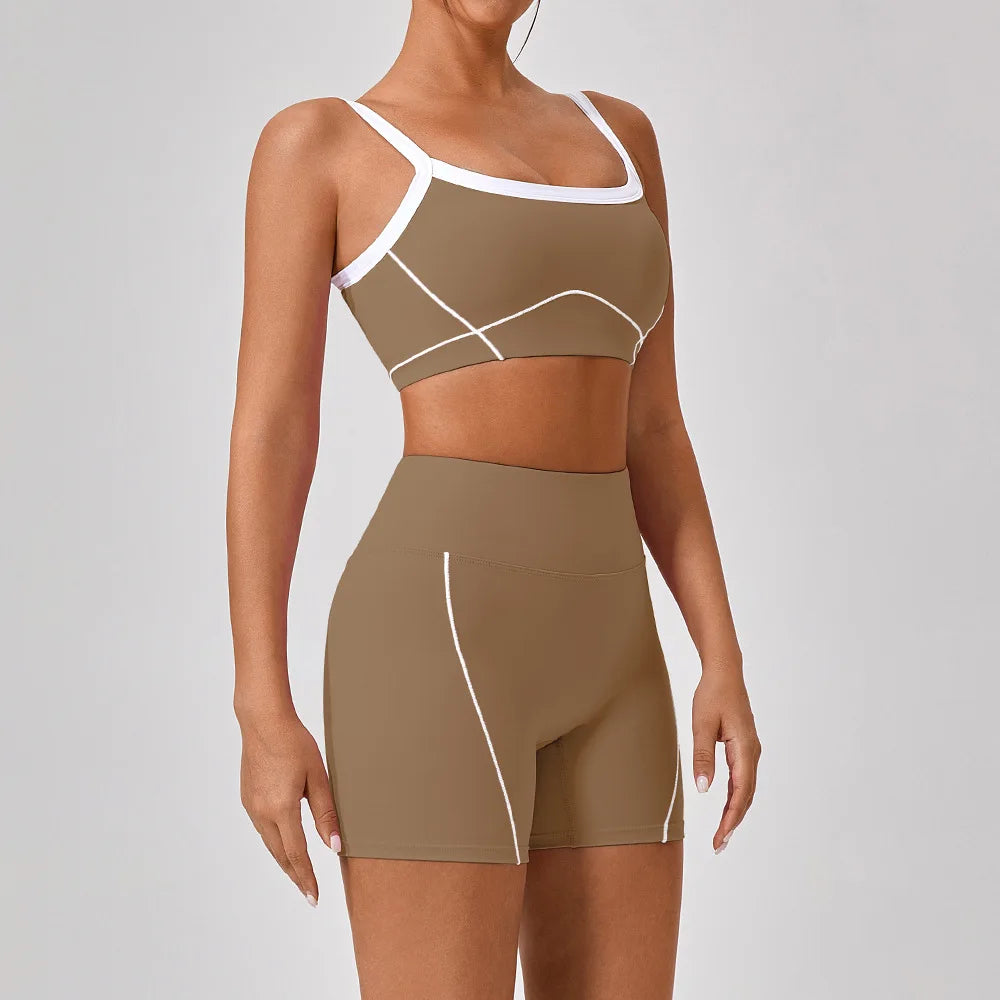 Women’s 2 Piece Workout Running Sets – Y2K Cropped Tank Top & Pants
