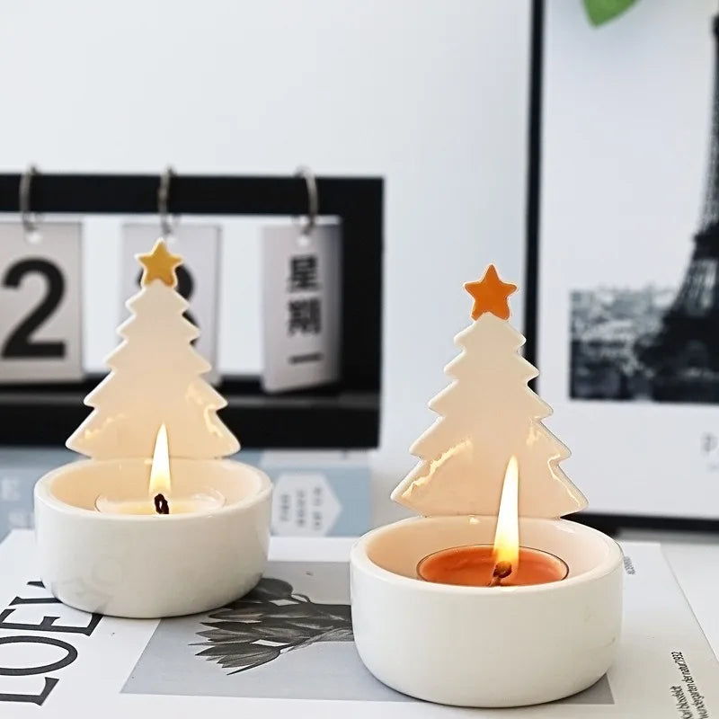 Cute Ceramic Kitten Candle Holde